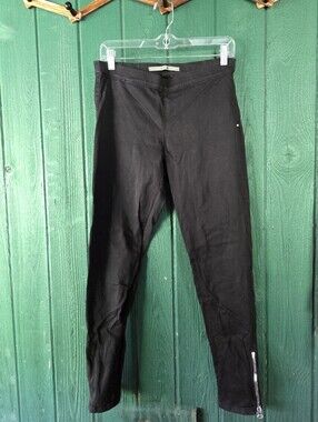 Black Slim Zip Side Pants